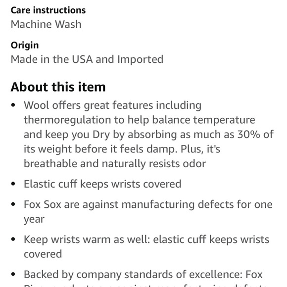 FOX RIVER MEDIUM WEIGHT WOOL GLOVES NWT - Picture 5 of 5